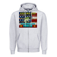 Heather Grey fishing dad like a regular but cooler Zipper Hoodie - HRA Design Shop
