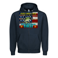 Navy fishing dad like a regular but cooler Zipper Hoodie - HRA Design Shop