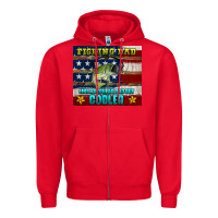 Red fishing dad like a regular but cooler Zipper Hoodie - HRA Design Shop