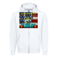 White fishing dad like a regular but cooler Zipper Hoodie - HRA Design Shop