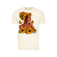 Vintage Arctic Afro American woman sunflowers Vintage Tee - RanaPortraitStore