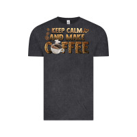 Vintage Black keep calm and make coffee Vintage Tee - BarkalooDesign
