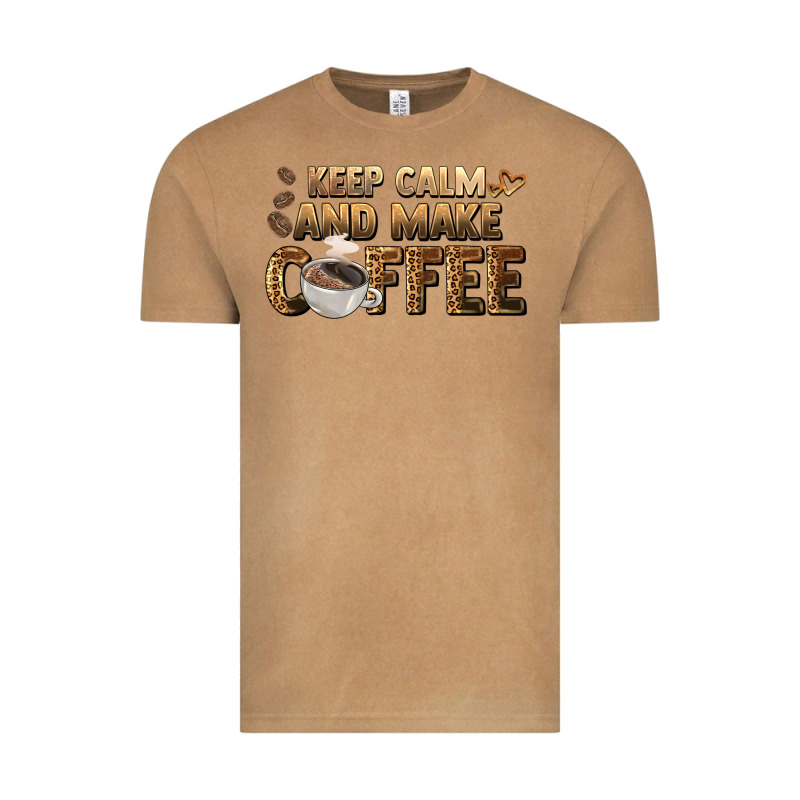 Keep Calm And Make Coffee Vintage Tee by BarkalooDesign | Teevron