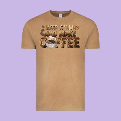 Keep Calm And Make Coffee Vintage Tee Designed By Barkaloodesign