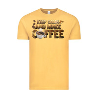 Vintage Mustard keep calm and make coffee Vintage Tee - BarkalooDesign