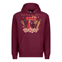 Burgundy bake same one happy Premium Hoodie - MaliasSmallBusiness