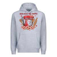 Heather Grey bake same one happy Premium Hoodie - MaliasSmallBusiness