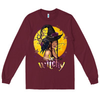 Burgundy Be Witchy Black Witch Long Sleeve Tee - texasbilliewilder
