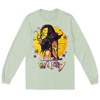 Matcha Be Witchy Black Witch Long Sleeve Tee - texasbilliewilder