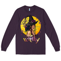 Plum Be Witchy Black Witch Long Sleeve Tee - texasbilliewilder