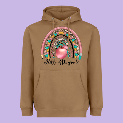Hello 4th Grade Heavyweight Hoodie Designed By Jahusdesignshop