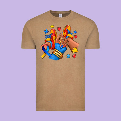 Vintage Tee Autism afro girl sneakers