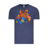 Vintage Denim Autism afro girl sneakers Vintage Tee - RanaPortraitStore