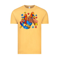 Vintage Mustard Autism afro girl sneakers Vintage Tee - RanaPortraitStore