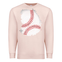 Pale Pink baseball patch Premium Sweatshirt - AdoDesignShop