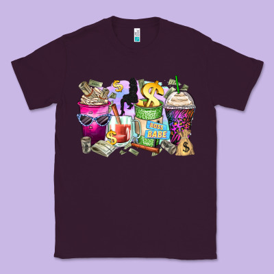 Boss Babe Coffee Cups Classic Tee Designed By Zillion Design Studio