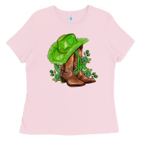 Green  Cowgirl And Roses Ladies Tee | Teevron