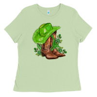 Matcha green  cowgirl and roses Ladies Tee - AdoDesignShop