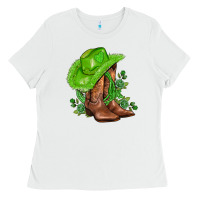 White green  cowgirl and roses Ladies Tee - AdoDesignShop