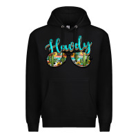 Black western howdy police sunglasses Premium Hoodie - NancyCooperArtShop