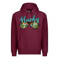 Burgundy western howdy police sunglasses Premium Hoodie - NancyCooperArtShop