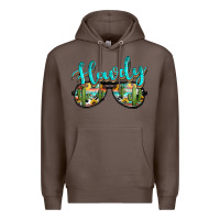 Coffee western howdy police sunglasses Premium Hoodie - NancyCooperArtShop