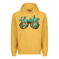 Mustard western howdy police sunglasses Premium Hoodie - NancyCooperArtShop