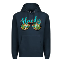 Navy western howdy police sunglasses Premium Hoodie - NancyCooperArtShop