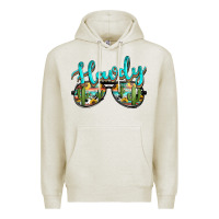 Oatmeal Heather western howdy police sunglasses Premium Hoodie - NancyCooperArtShop