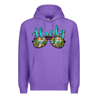 Purple western howdy police sunglasses Premium Hoodie - NancyCooperArtShop