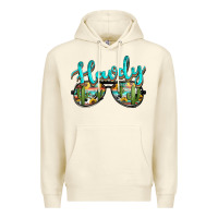 Sandshell western howdy police sunglasses Premium Hoodie - NancyCooperArtShop
