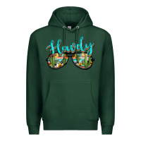 Sports Green western howdy police sunglasses Premium Hoodie - NancyCooperArtShop