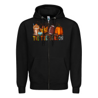 Black tis the season Zipper Hoodie - RacoonDesign