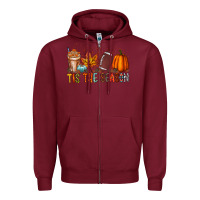 Burgundy tis the season Zipper Hoodie - RacoonDesign