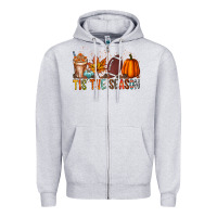 Heather Grey tis the season Zipper Hoodie - RacoonDesign