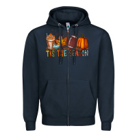 Navy tis the season Zipper Hoodie - RacoonDesign