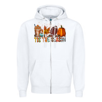 White tis the season Zipper Hoodie - RacoonDesign