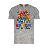 Autism Accept Love Understand Afro Girl Sneakers Vintage Tee | Teevron