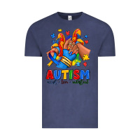 Vintage Denim Autism accept love understand afro girl sneakers Vintage Tee - RanaPortraitStore