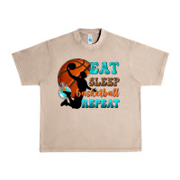 French Oak eat sleep basketball repeat Urban Heavy Tee - texasbilliewilder