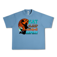 Pebble Blue eat sleep basketball repeat Urban Heavy Tee - texasbilliewilder