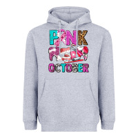 Heather Grey pink october Heavyweight Hoodie - AdoDesignShop