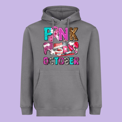 Pink October Heavyweight Hoodie Designed By Adodesignshop