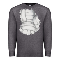 Charcoal Heather 2 volleyball patch Premium Sweatshirt - AdoDesignShop