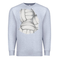 Heather Grey 2 volleyball patch Premium Sweatshirt - AdoDesignShop