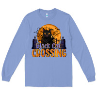 Colony Blue Black Cat Crossing Long Sleeve Tee - texasbilliewilder