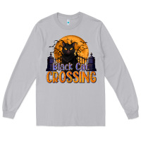 Moon Dust Black Cat Crossing Long Sleeve Tee - texasbilliewilder