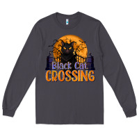 Smoke Black Cat Crossing Long Sleeve Tee - texasbilliewilder