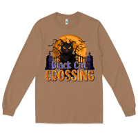 Toasted Coconut Black Cat Crossing Long Sleeve Tee - texasbilliewilder
