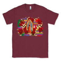 Burgundy Our Lady of Guadalupe Classic Tee - CTS Tumbler Store